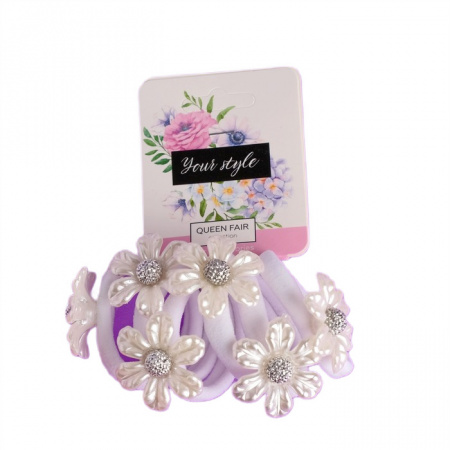 Резинка для волос Беляночка набор 6шт ромашка 