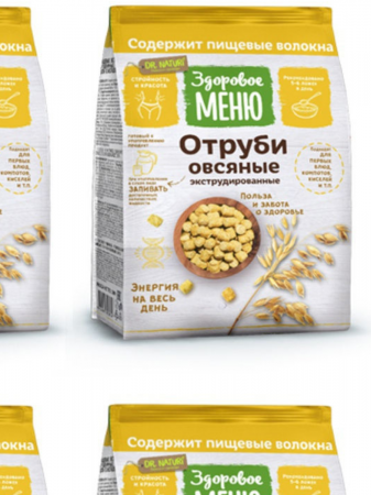 Отруби пищевые экстудированные пшеничные (гранулы) "Здоровое меню" 200г 1/20 