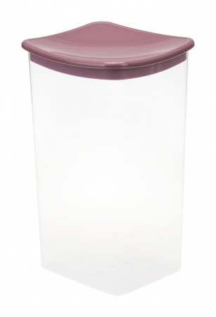 Емкость для сыпучих продуктов 1,9л квадр. Ягодный (15)  