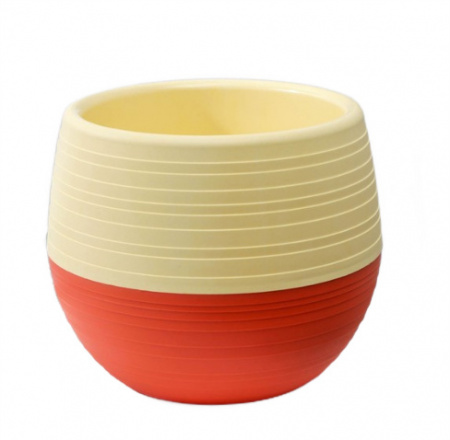 Горшок для цветов 1,2л Япония, цвет коралловый 