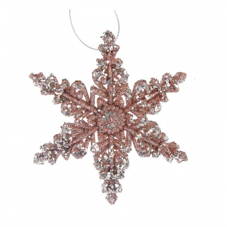 Декоративная подвеска Снежинка СНОУ БУМ 12см 