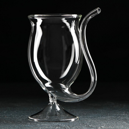 Бокал с трубочкой "Пантера" 300 мл, 11х7,5х14,5 см    3907367 