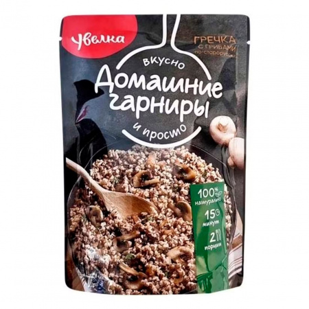 Гарнир Увелка Гречка с грибами 150 г 