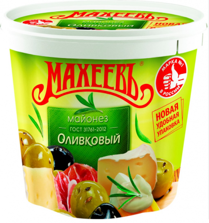 Майонез Оливковый Махеевъ  50,5% 800г 