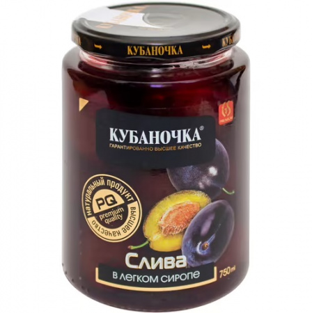 Компот ягодный Слива Кубаночка 750г 