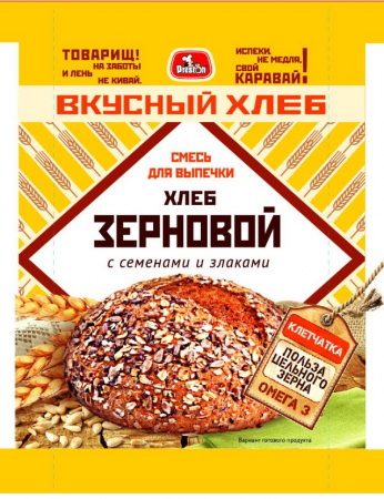 Смесь для выпечки "Хлеб зерновой" Preston 6*400 г (флоу-пак) 