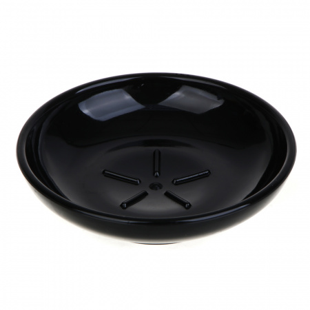 Мыльница Vetta пластик 11x11x3см черный 