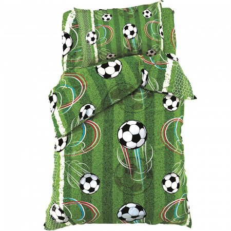 КПБ "Этель" 1,5 сп Футбол 143*215 см, 150*214 см, 50*70 см -1 шт, 100% хлопок, бязь 125 г/ 1318205 