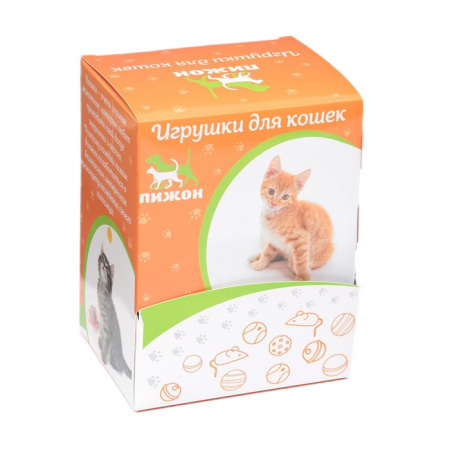 Шарик для кошек 3,4см микс цветов 50шт 