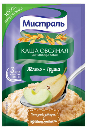 Каша овсяная МИСТРАЛЬ Яблоко-Груша 40г 